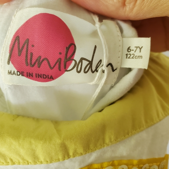 Mini Boden, Girl's Lemon Dress, Size 7 Y - Picture 4 of 5